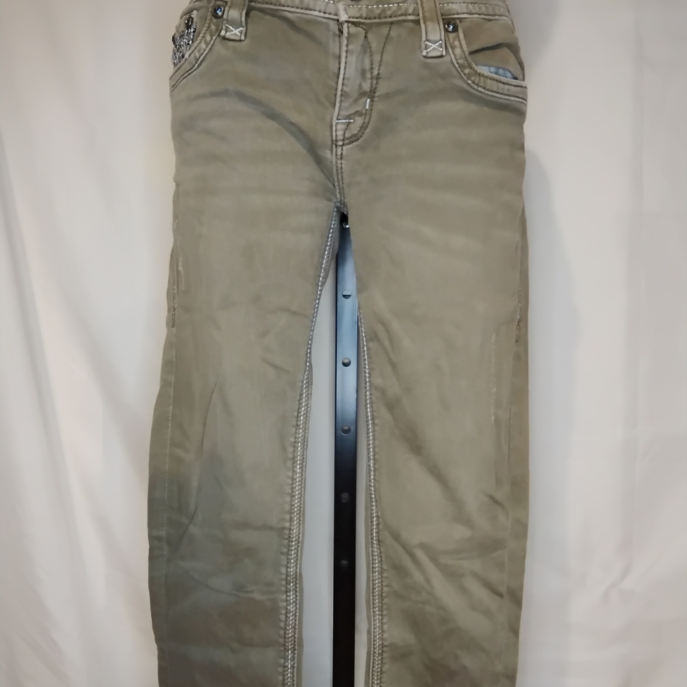 Rock Revival Women's Skinny Jeans in Olive Green